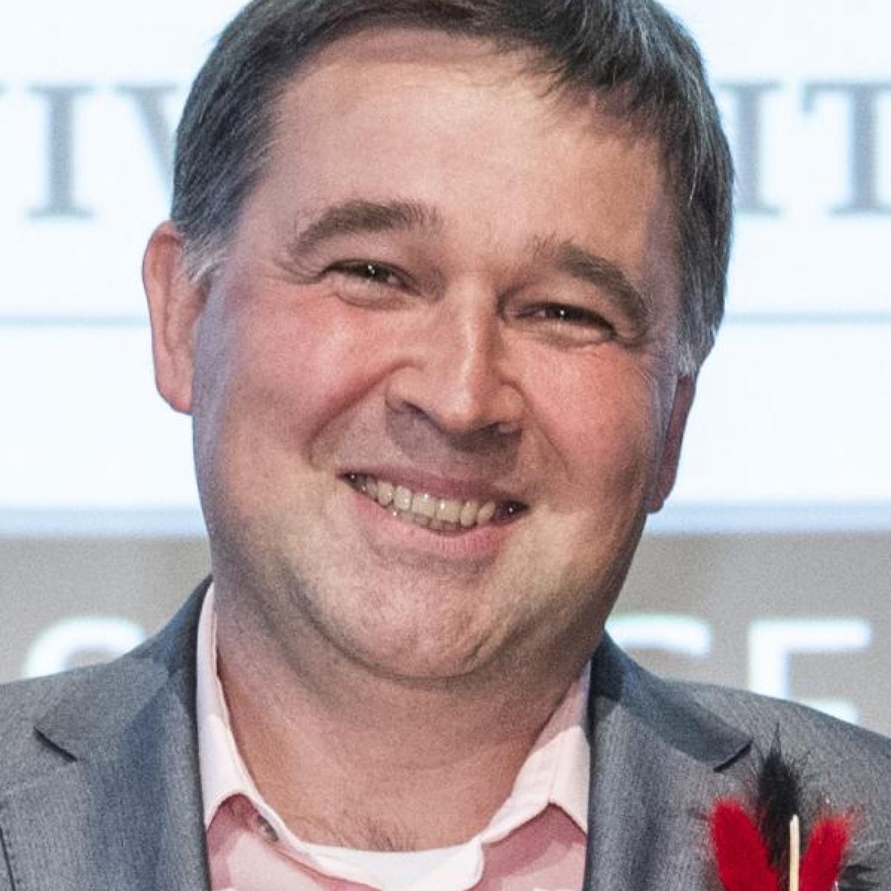 Christopher Jaroniec presenting at an event